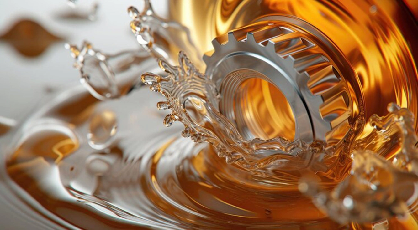 Metal gears with synthetic lubricant reducing wear and tear